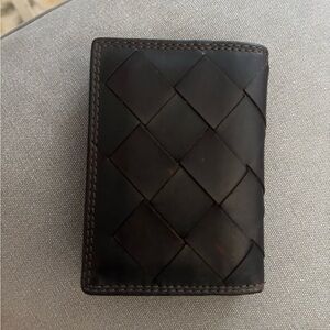 Woven Leather Card Holder